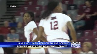 Former West Point women's basketball player Ja'mia  Hollings signs to go play overseas