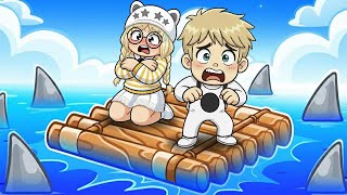We're TRAPPED On A RAFT In Roblox!