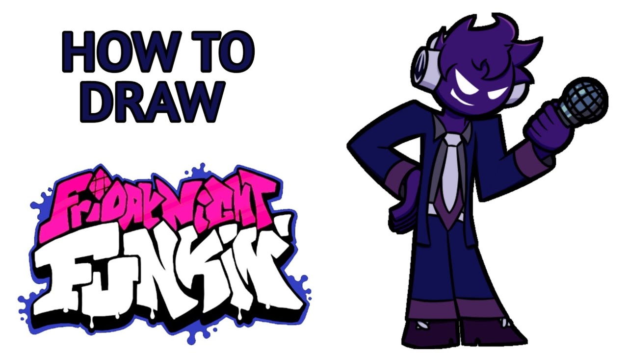 How To Draw Void From Friday Night Funkin Step by Step - YouTube