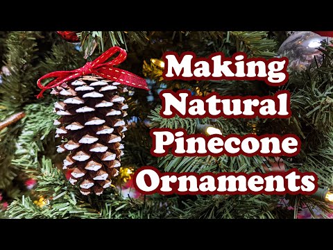 Natural Pinecone Christmas Ornaments 