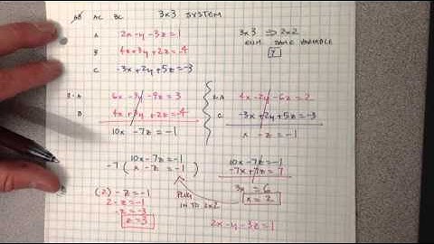 Algebra 2 - 3x3 systems