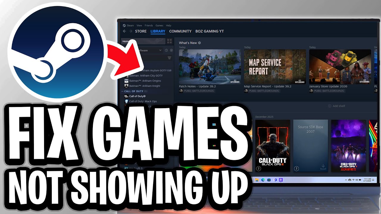 Steam Games Not Showing Up In Library Fix Full Guide YouTube 
