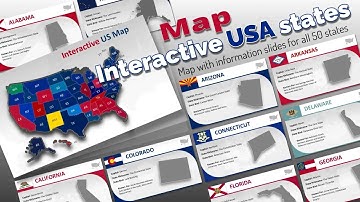 Explore All 50 States with an Interactive USA PowerPoint Template Map!