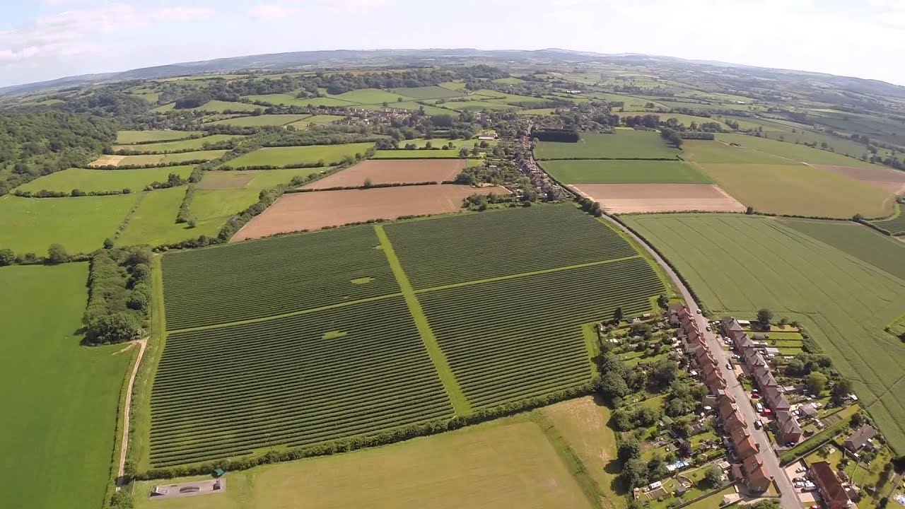 Aerial view of Stoke sub Hamdon using a Quadcopter