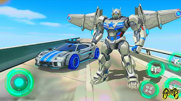 Robot Justice War: Silver Hornet Robot Car Jet Transformers Game 2025 Part 8 - Android Gameplay
