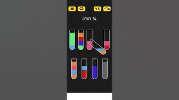 water sort puzzle level 54 solution