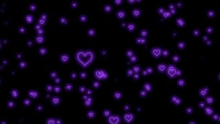 Purple💜Neon Light Hearts Flying Heart Background Video Loop | Animated Background | Wallpaper Heart