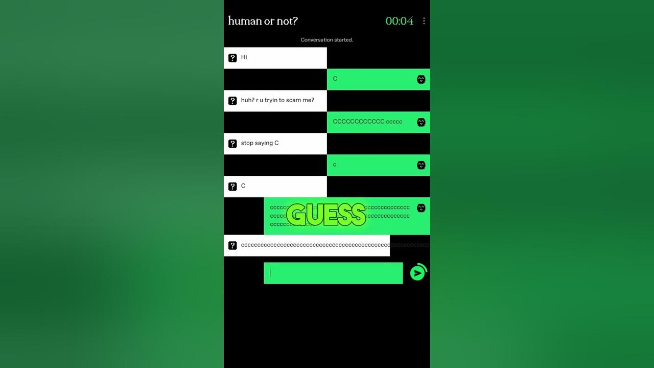 I use C to AI! HUMAN OR AI? Human or not - YouTube