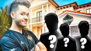 Voy a la CASA DE HERETICS y CONOZCO a los JUGADORES de LATAM FORTNITE...