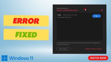 FIXED: Nvidia Card Unsupported Video Driver ERROR for Premiere Pro