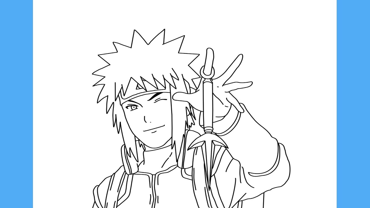 TUTORIAL COMO DESENHAR o MINATO HOKAGE passo a passo 