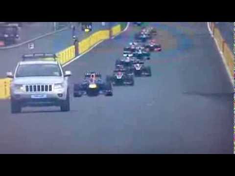 Korean GP 2013 - Jeep in the track in korean GP - korean grand prix 2013