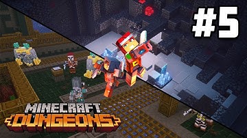 MINECRAFT DUNGEONS Gameplay Part 5 [CO-OP] - GAUNTLET OF GALES AND REDSTONE MINES (PC)(XBOX ONE)