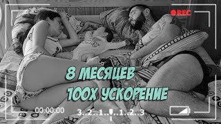 👶КАК СПЯТ ДЕТИ 👨‍👩‍👧 Сон младенца с родителями ⏰Вся ночь. Ускорение 100Х. Мини Софи👨‍👩‍👧