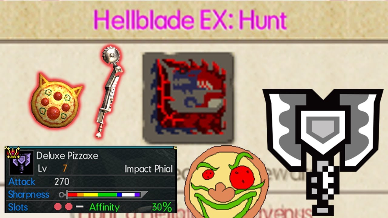 Serving Deluxe Pizza to Hellblade EX | Adept Charge Blade | MHGU/MHXX