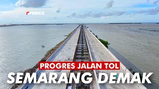Download Lagu PENGERJAAN TOL SEMARANG DEMAK VIDEO DRONE FOOTAGE | TOL TANGGUL LAUT MATRAS BAMBU MP3