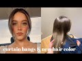 Getting curtain bangs + NEW hair color!