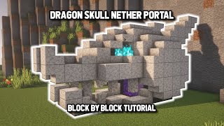 Minecraft | Dragon Skull Nether Portal | Tutorial screenshot 1