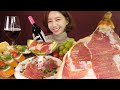 [Mukbang ASMR] 초대형 하몽🐖&와인한잔🍷BIG WHOLE PIG's LEG JAMON(jamón) Eatingshow eatingsound Ssoyoung