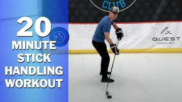 20-minute stickhandling workout covering 21 on or off ice stickhandling drills to improve your hands