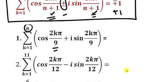 IIT-JEE|Complex Numbers| The value of Sum k=1 to k=8 (cos2kpi/9+isin2kpi/9) is|Shortcut Method