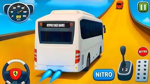 Crazy bus Mega Ramp lmpossible Racing - Coach bus Simulator : Ramp Stunt 3D - Android Gameplay  #2