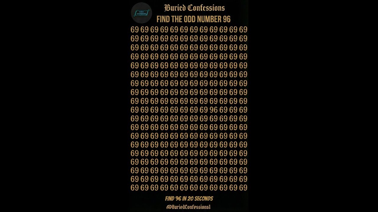 Find the Odd Number "96" in 20 Seconds 🧐 Eye Test & Brain Game 🧠 Dimag Ka Khel