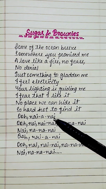 DHARIA - Sugar & Brownies🩷 (Lyrics) #song #lyrics #viralshorts #shorts