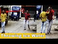 throwing ice water balloons at people prank | prakash peswani prank |