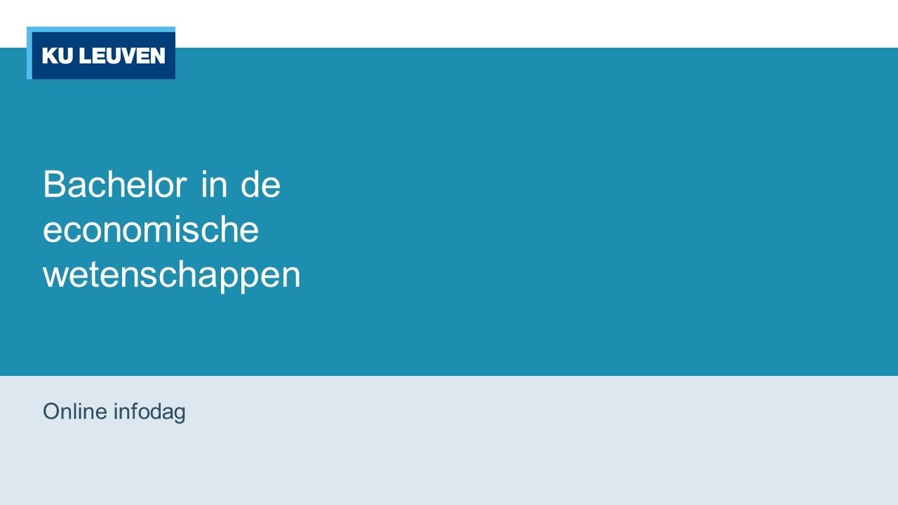 Bachelor economische wetenschappen KU Leuven (Leuven) YouTube