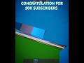 Congratulations lili gamerz for 500 subscribers special build #shorts