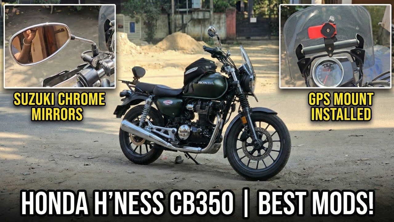 Honda H’ness CB350 GPS Mount & Mirror Upgrade | Installation video DIY Malayalam|Best mods for CB350