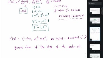 Math 3C_3.2 Calculus of Vector-Valued Functions