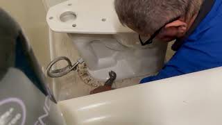 Installing a ADA toilet, I will be checking flange, install a wax seal, check angle stop and leaks.