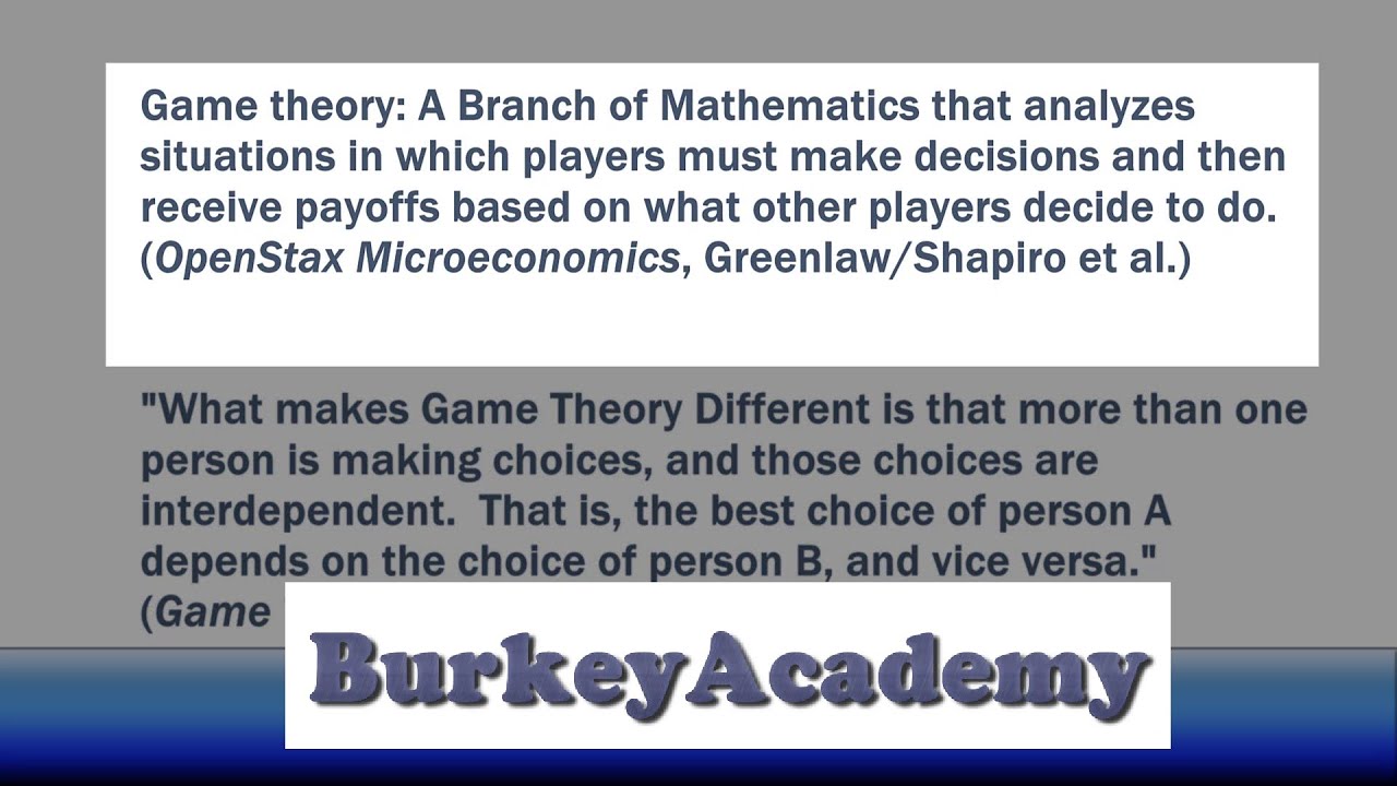 Game theory models in business image