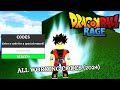Roblox all working codes 2024  dragon ball rage