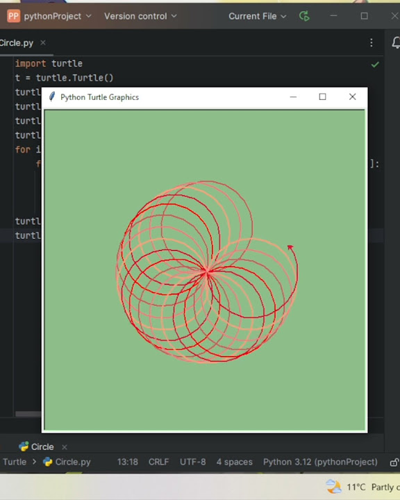 #python #colors #draw #circles #coding - YouTube