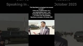 J.D. Vance on West Bank: “It’s Not Going to Be Annexed by Israel”
