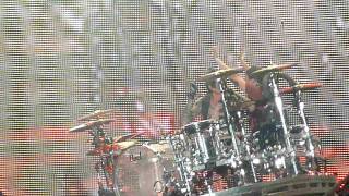 TOMMY LEE WITH MOTLEY CRUE PLAYING DRUMS IN A ROLLER COASTER LIVE IN SAN DIEGO, 2011