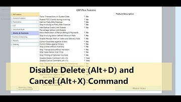 Disable  Delete Command (Alt + D) || Disable Cancel Command (Alt + X) In TallyPrime.