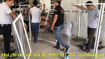 Quy trình lắp ráp cửa lưới chống muỗi tại xưởng Việt Thống