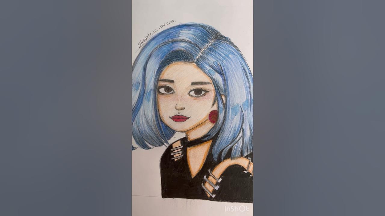 Part 2 coloring the Ryujin from ITZY drawing art itzy midzy kpop