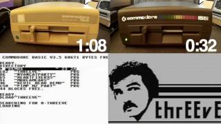 Commodore Disk Drive 1551 vs. 1541 Speed Comparison