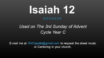 Isaiah 12: 3rd Sunday of Advent Year C - Cry Out with Joy and Gladness - Nicolas Viyof
