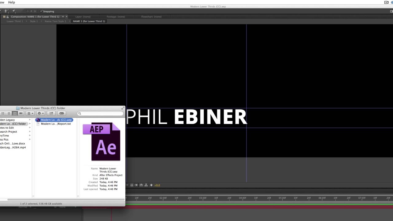 How To Import One After Effects Composition Into Another Project