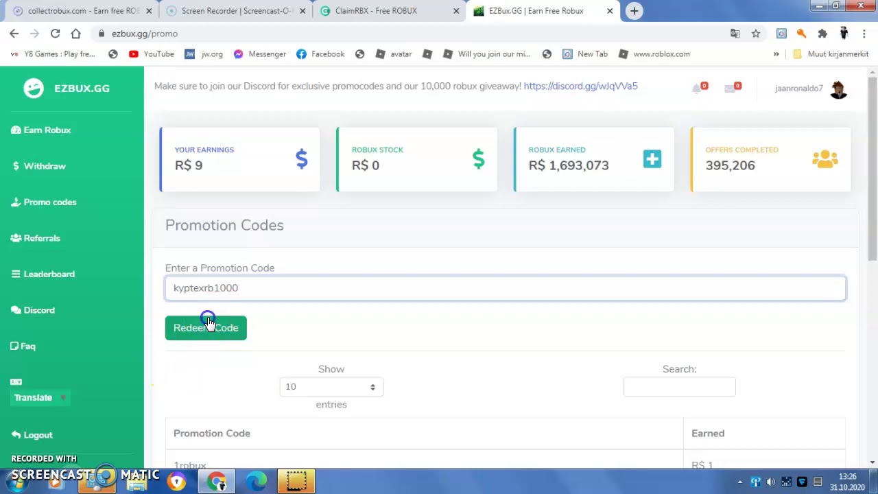 Ezbux Gg And Collectrobux Claimrbx Codes 2020 Youtube - all new promo codes for free robux in collectrobux 2020 youtube