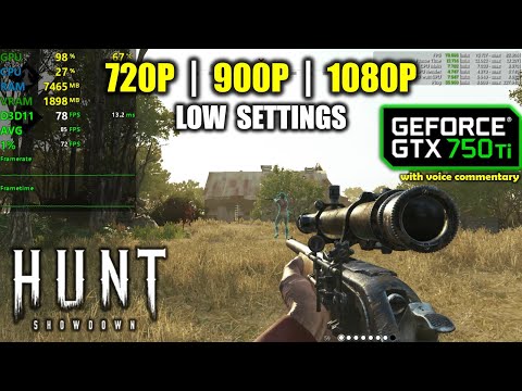 GTX 750 Ti | Hunt Showdown - 1080p, 900p, 720p - This is scary
