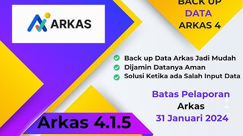 🔴 TUTORIAL BACKUP DATA ARKAS 4 VERSI 4.1.5 I MUDAH DAN AMAN