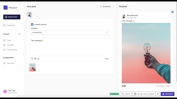 Connect LinkedIn account and schedule a post with Mixpost.app