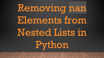 Removing nan Elements from Nested Lists in Python